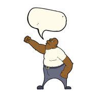 cartoon angry man with speech bubble N63