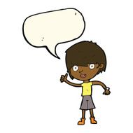 cartoon boy with positive attitude speech bubble N13