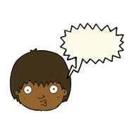 cartoon curious boy with speech bubble N24