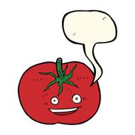 cartoon tomato with speech bubble N27
