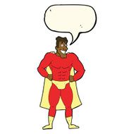 cartoon superhero with speech bubble N15