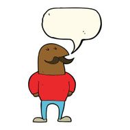 cartoon bald man with mustache speech bubble N13