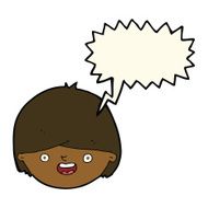 cartoon happy face with speech bubble N37