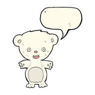 cartoon polar bear with speech bubble N47