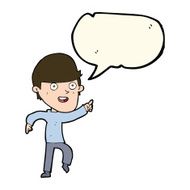 cartoon happy man with speech bubble N317
