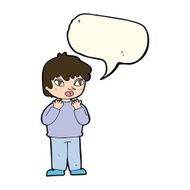 cartoon worried person with speech bubble N7