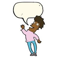 cartoon happy man with speech bubble N318