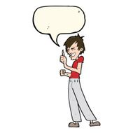cartoon angry man arguing with speech bubble N7