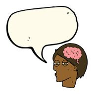 cartoon man thinking carefully with speech bubble N8