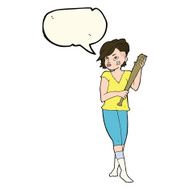 cartoon pretty punk girl with baseball bat speech bubble N7