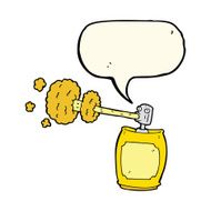 cartoon spray can with speech bubble N8