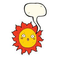 cartoon sun with speech bubble N13