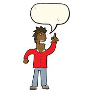 cartoon angry man making point with speech bubble N8