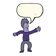 cartoon vampire with speech bubble N92