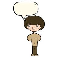 cartoon happy man with speech bubble N321