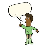 cartoon poor man with speech bubble N8