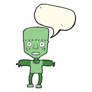 cartoon robot with speech bubble N121