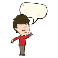 cartoon man asking question with speech bubble N33