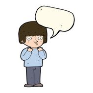 cartoon surprised man with speech bubble N84