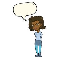 cartoon woman with speech bubble N21
