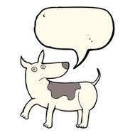 funny cartoon dog with speech bubble N11