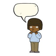 cartoon surprised man with speech bubble N85