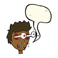cartoon surprised man with eyes popping out speech bubble N8