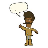 cartoon old man in poor clothes with speech bubble N7