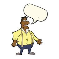cartoon shocked man with speech bubble N79