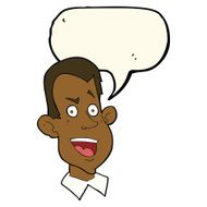 cartoon male face with speech bubble N16
