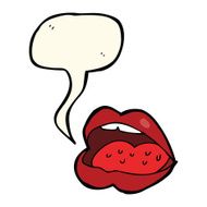 cartoon open mouth with speech bubble N6