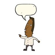 cartoon pointing man with speech bubble N54