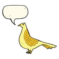 cartoon bird with speech bubble N184