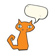 cartoon cat with speech bubble N23