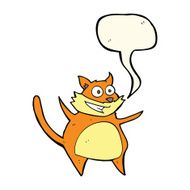 funny cartoon cat with speech bubble N7