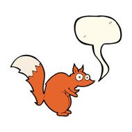 funny startled squirrel cartoon with speech bubble N6