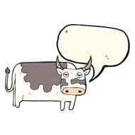 cartoon cow with speech bubble N24