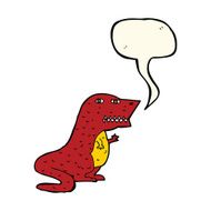 cartoon dinosaur with speech bubble N25