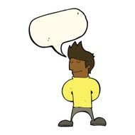 cartoon happy man with speech bubble N325