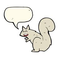 cartoon squirrel with speech bubble N8