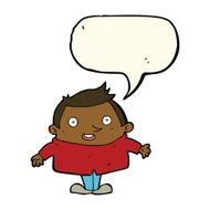 cartoon happy man with speech bubble N326