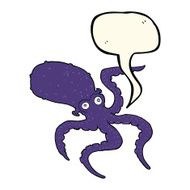 cartoon octopus with speech bubble N21