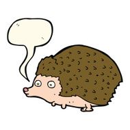 cartoon hedgehog with speech bubble N7