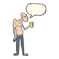 cartoon hooligan with speech bubble N7
