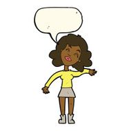 cartoon woman only joking with speech bubble N8