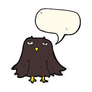Cartoon owl with speech bubble N41