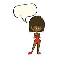 cartoon angry woman with speech bubble N16