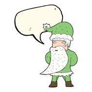 cartoon santa claus with speech bubble N130