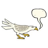 cartoon bird with speech bubble N186