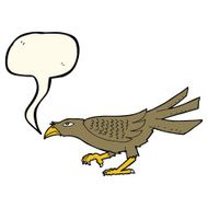cartoon bird with speech bubble N187